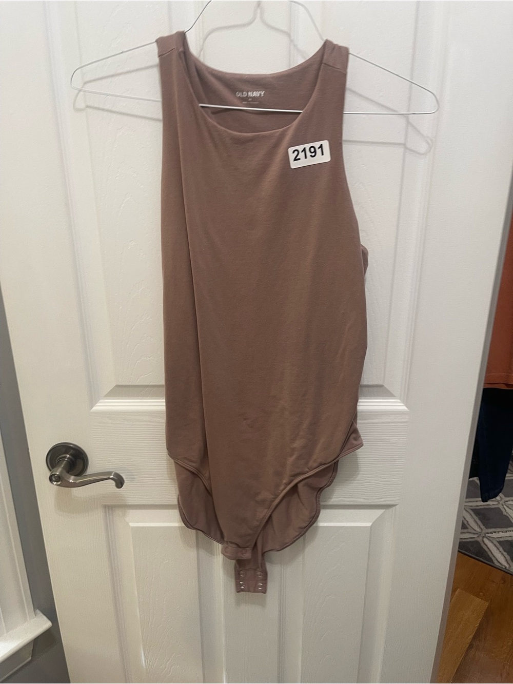 Old Navy Taupe Sleeveless Scoop Neck Bodysuit